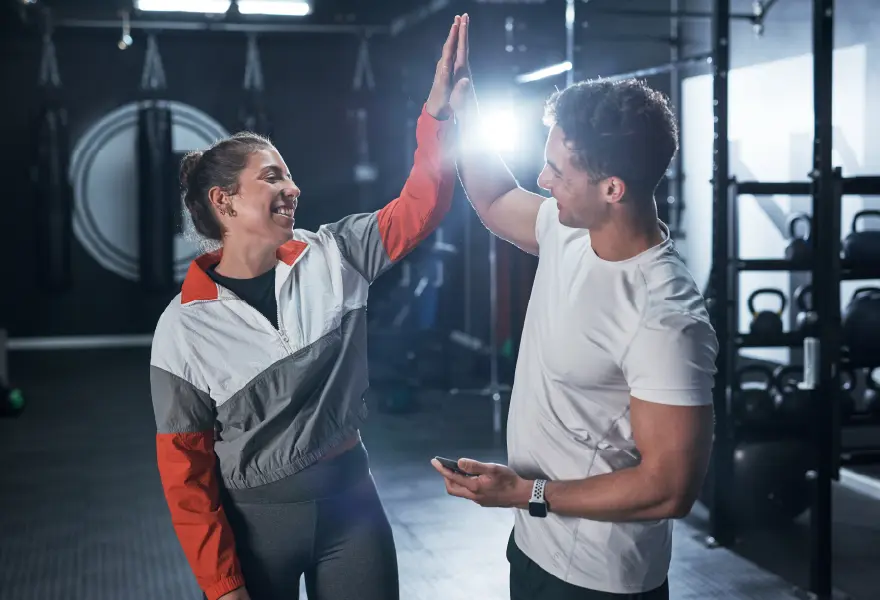 Training partners celebrating progress
