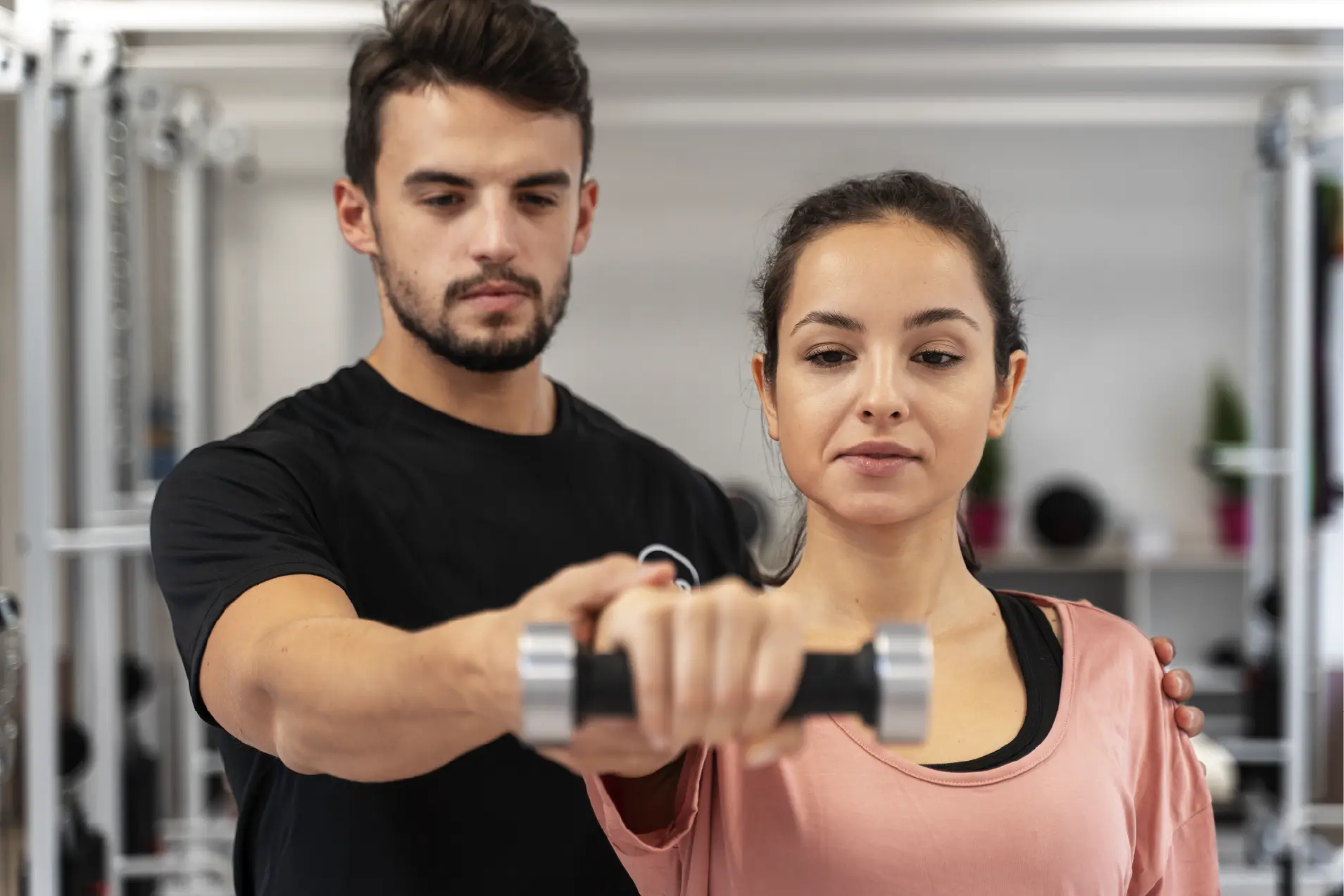 Personal guidance during a fitness session